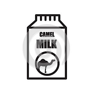camel milk icon isolated on white background
