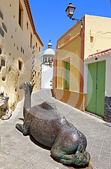 Camel sculpture along the streets of Aguimes photo