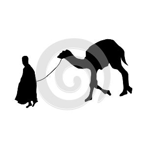 Camel silhouette black