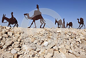 Camel Statues in the Negev, Israel