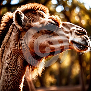 Camel wild animal living in nature, part of ecosystem