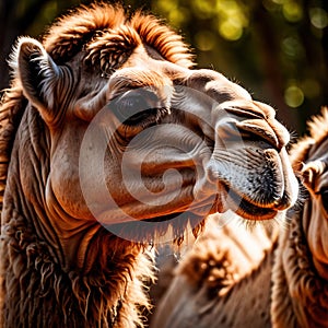 Camel wild animal living in nature, part of ecosystem