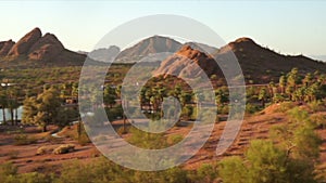 Camelback Mountain seen from Papago Park Phoenix Arizona