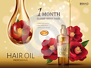 Camellia hair oil ad