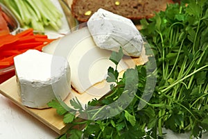 Camembert and brie