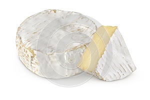 Camembert cheese isolated