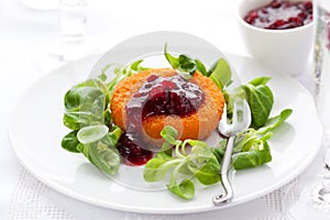 Camembert with cranberry sauce