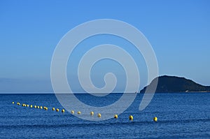 Cameo Island from distance ,in dusk , Greece-Zakynthos