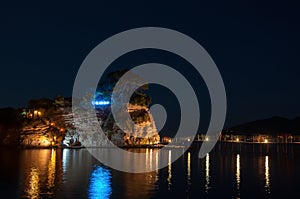 Cameo Island at night, Zakynhtos, Greece