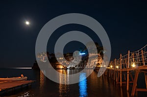 Cameo Island at night, Zakynhtos, Greece