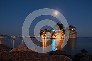 Cameo Island at night, Zakynhtos, Greece