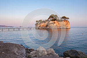 Cameo Island at sunset, Zakynhtos, Greece