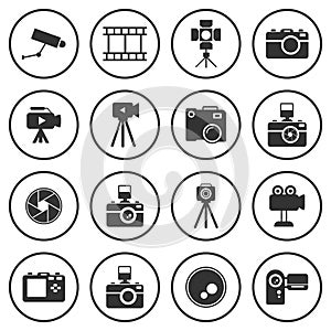 Camera, action camera,lens, photography icon vector design symbol