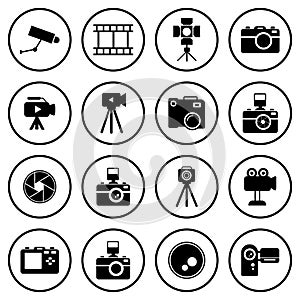 Camera, action camera,lens, photography icon vector design symbol