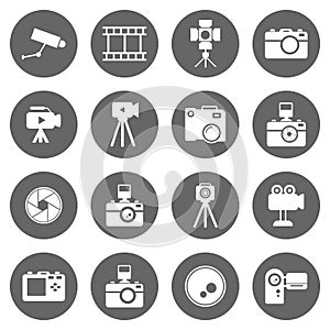 Camera, action camera,lens, photography icon vector design symbol