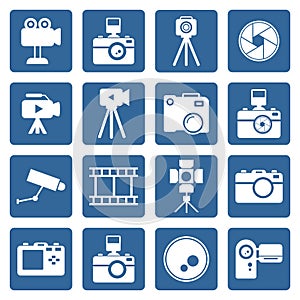 Camera, action camera,lens, photography icon vector design symbol