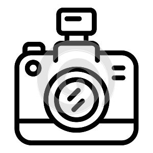 Camera actualization icon, outline style photo