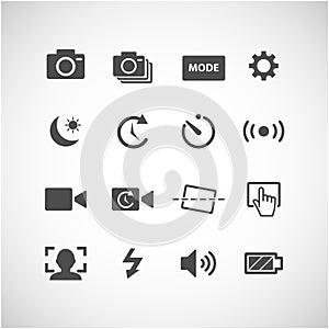 Camera app icon set, vector eps10