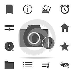 camera with an appendage icon. web icons universal set for web and mobile
