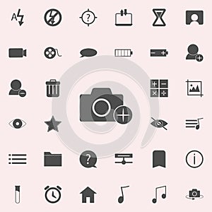 camera with an appendage icon. web icons universal set for web and mobile