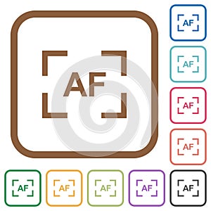 Camera autofocus mode simple icons photo
