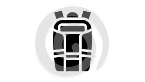 camera bag glyph icon animation