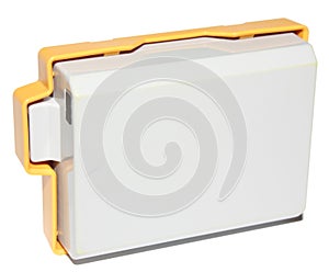 Camera battery with plastic protection