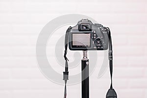 Camera for the blogger. White  background
