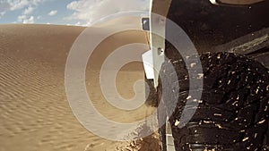 Camera car in the sahara desert