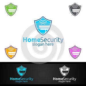 Camera CCTV Home Security Logo for Network, Internet, Monitoring, and Alarm