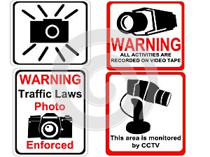 Camera and CCTV signs