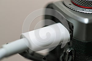 The camera is charging