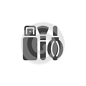 Camera cleaner kit vector icon