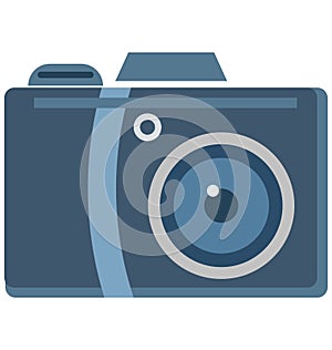 Camera Color Vector Isolated Icon Editable