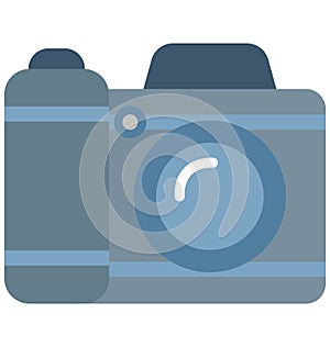 Camera Color Vector Isolated Icon Editable