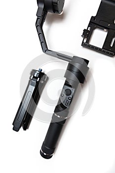DSLR camera gimbal three-axis motorized stabilizer tripod system