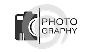 Camera device sign icon in flat style. Photography vector illustration on white isolated background. Cam equipment business