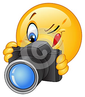 Camera emoticon photo