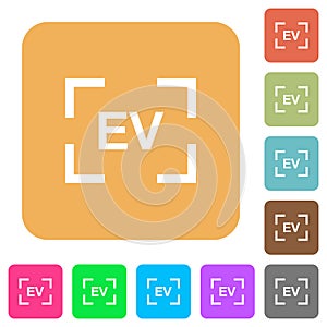 Camera exposure value setting rounded square flat icons