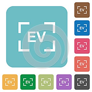 Camera exposure value setting rounded square flat icons