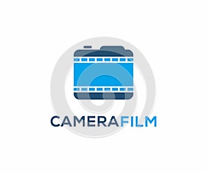 Camera Film logo design concept, Photograph logo template