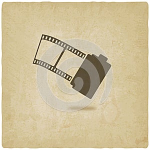 Camera film roll old background