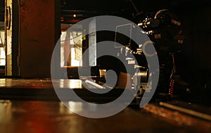Camera on a film set dark