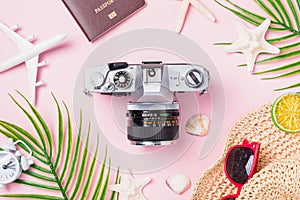 Camera films, airplane, starfish, hat and traveler tropical accessories