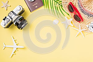 Camera films, hat, airplane, starfish traveler tropical beach accessories