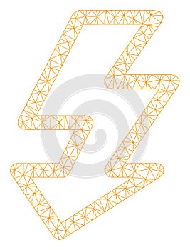 Camera Flash Polygonal Frame Vector Mesh Illustration