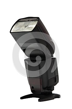 Camera flash speedlight isolated