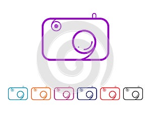 Camera Flat Icon Design , Snapshot Symbol , Photo Camera Sign Icon