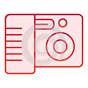 Camera flat icon. Photo camera red icons in trendy flat style. Photography gradient style design, designed for web and
