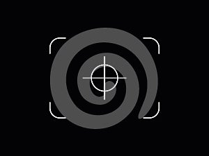 Camera Focus frame icon. Line vector symbol.